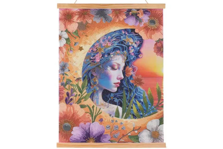 Crystal Art Scroll Kit – Luna Goddess