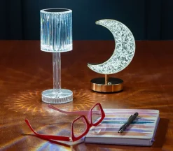 Crystal Cylinder Touch Lamp
