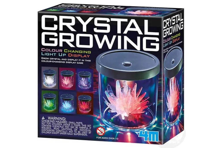 Crystal Growing Kit with Color-Changing Light-Up Display
