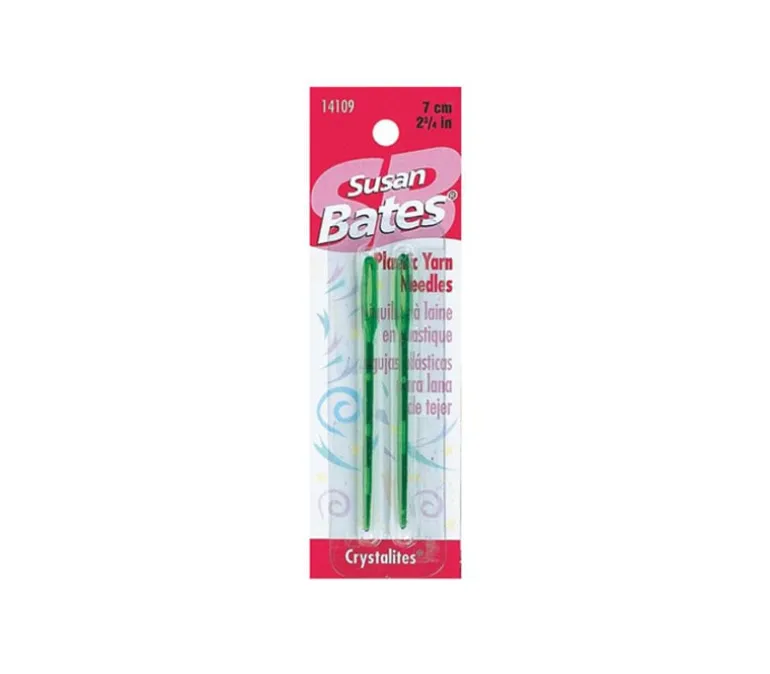Crystalites Plastic Yarn Needles – assorted colors – shipped color will be selected at random