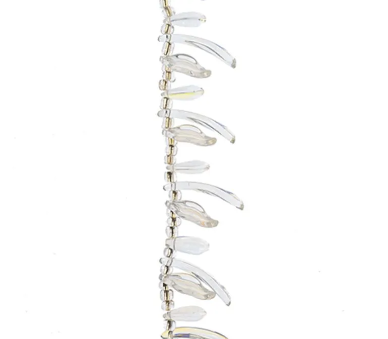 Crystal Lane DIY Flower 7-inch Bead Strand Long Leaf Crystal AB