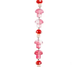 Crystal Lane DIY Flower 7-inch Bead Strand Mushroom Red 10x14mm