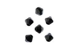 Crystal Lane 7-inch Strands 6mm Bicone Opaque Gunmetal Luster