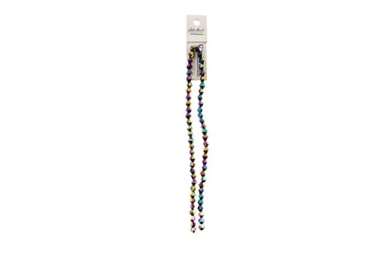 Crystal Lane 7-inch Strands 6mm Bicone Opaque Copper Iris