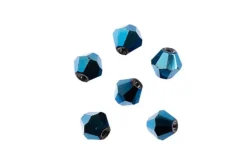 Crystal Lane 7-inch Strands 6mm Bicone Opaque Copper Iris