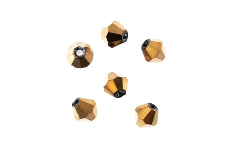 Crystal Lane 7-inch Strands 6mm Bicone Opaque Copper Iris