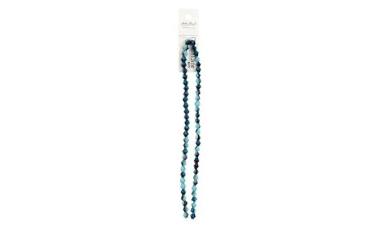 Crystal Lane 7-inch Strands 6mm Bicone Opaque Copper Iris