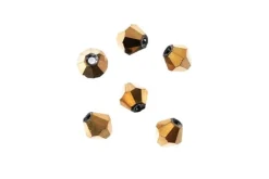 Crystal Lane 7-inch Strands 6mm Bicone Opaque Gold Iris