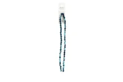 Crystal Lane 7-inch Strands 6mm Bicone Opaque Dark Sapphire with Half Multi Color Iris