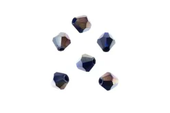 Crystal Lane 7-inch Strands 6mm Bicone Opaque Multi Color Iris