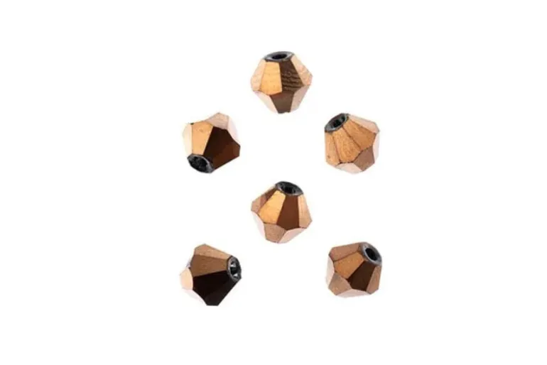 Crystal Lane 7-inch Strands 6mm Bicone Opaque Light Blue with Half Blue Iris