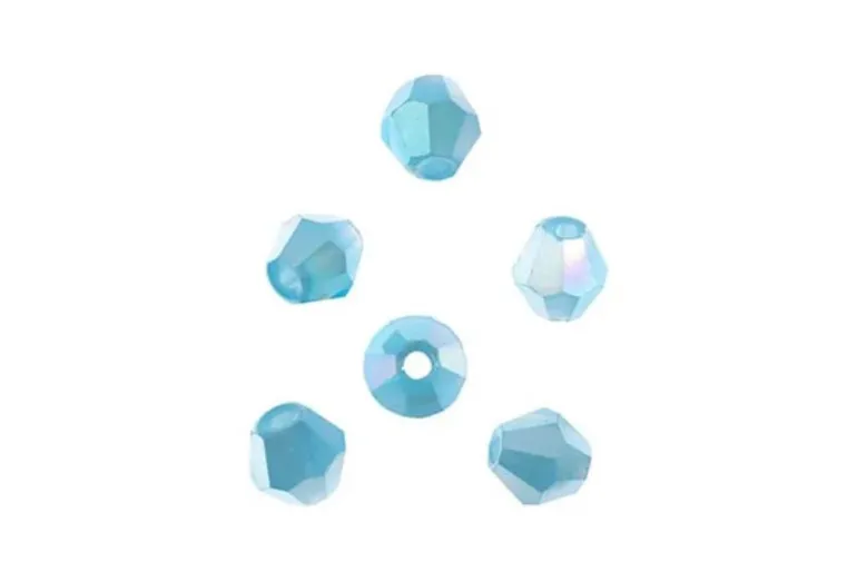 Crystal Lane 7-inch Strands 6mm Bicone Opaque Periwinkle