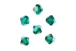 Crystal Lane 7-inch Strands 6mm Bicone Opaque Blue with Half Champagne Luster
