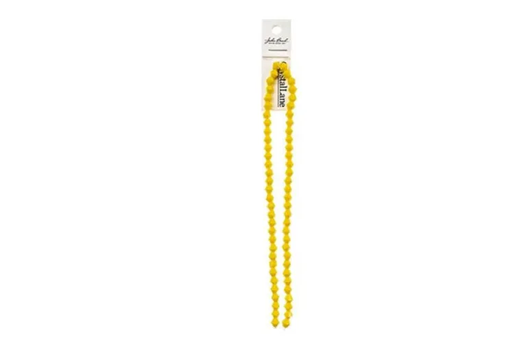 Crystal Lane 7-inch Strands 6mm Bicone Opaque Blue with Half Champagne Luster