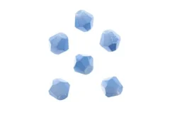 Crystal Lane 7-inch Strands 6mm Bicone Opaque Blue with Half Champagne Luster