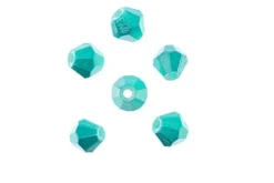 Crystal Lane 7-inch Strands 6mm Bicone Opaque Blue AB