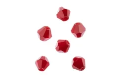 Crystal Lane 7-inch Strands 6mm Bicone Opaque Pink