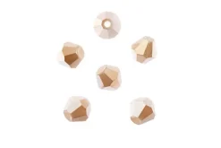 Crystal Lane 7-inch Strands 6mm Bicone Opaque Light Champagne Luster