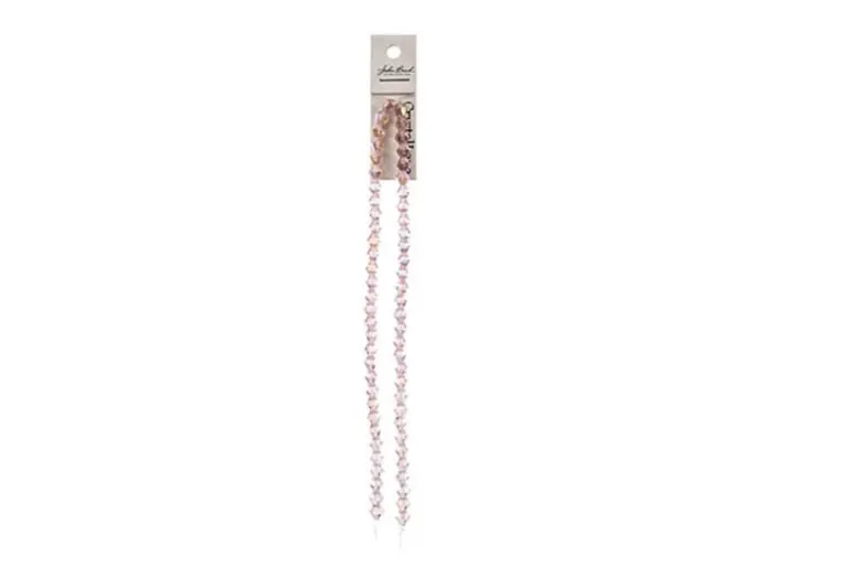 Crystal Lane 7-inch Strands 6mm Bicone Opaque Light Champagne Luster
