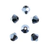 Crystal Lane 7-inch Strands 4mm Bicone Transparent Crystal with Half Copper Iris