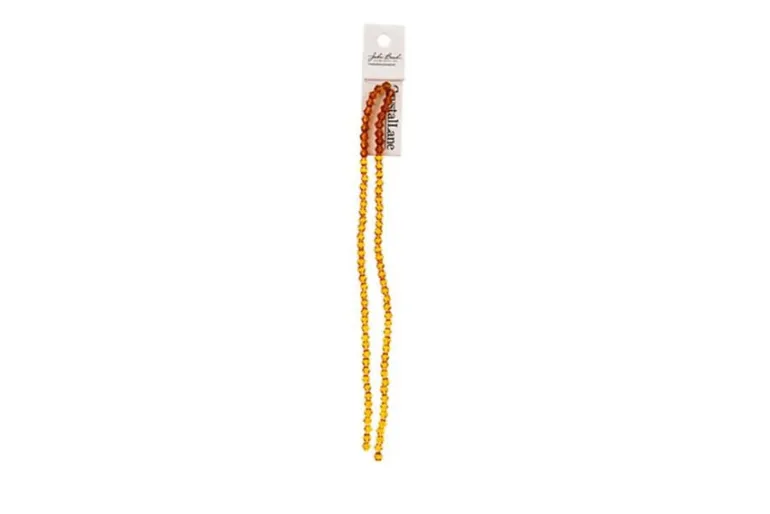 Crystal Lane 7-inch Strands 4mm Bicone Transparent Crystal with Half Copper Iris