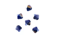 Crystal Lane 7-inch Strands 4mm Bicone Transparent Dark Sapphire