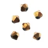Crystal Lane 7-inch Strands 4mm Bicone Opaque Dark Sapphire with Half Multi Color Iris