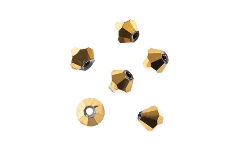 Crystal Lane 7-inch Strands 4mm Bicone Opaque Dark Sapphire with Half Multi Color Iris