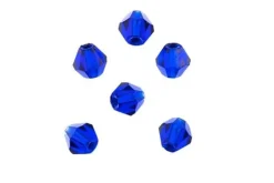 Crystal Lane 7-inch Strands 4mm Bicone Opaque Dark Sapphire with Half Multi Color Iris
