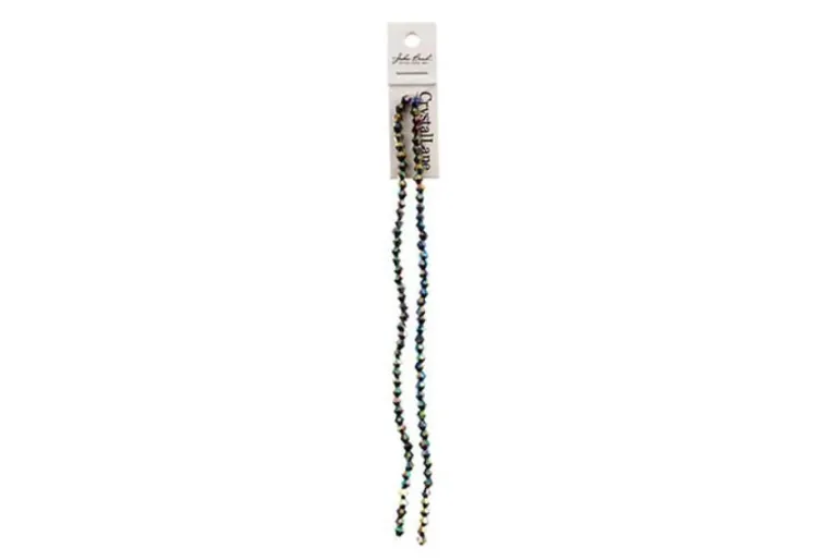 Crystal Lane 7-inch Strands 4mm Bicone Opaque Purple Iris