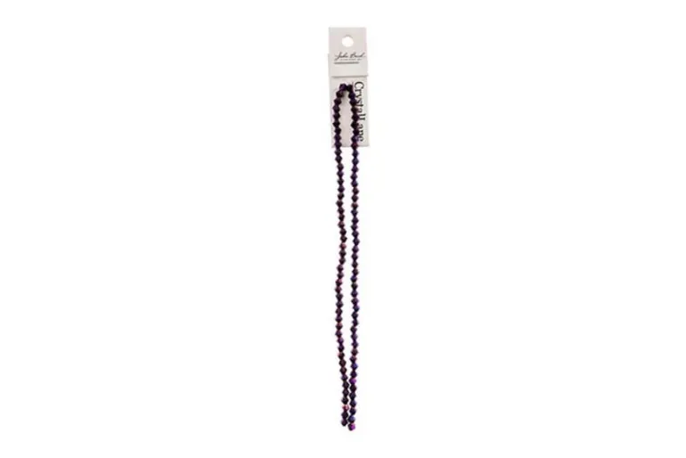 Crystal Lane 7-inch Strands 4mm Bicone Opaque Blue Iris