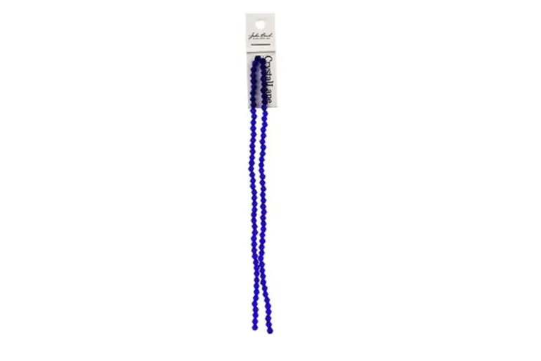 Crystal Lane 7-inch Strands 4mm Bicone Opaque Blue Iris