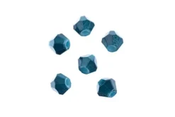 Crystal Lane 7-inch Strands 4mm Bicone Opaque Blue with Half Champagne Luster