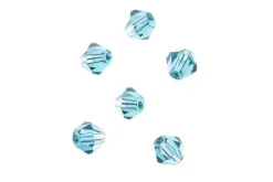 Crystal Lane 7-inch Strands 4mm Bicone Opaque Blue AB