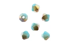Crystal Lane 7-inch Strands 4mm Bicone Opaque Blue AB