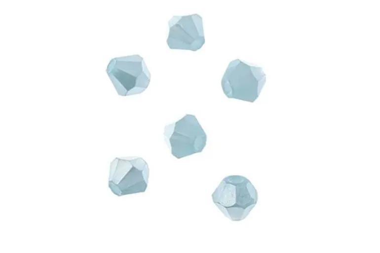Crystal Lane 7-inch Strands 4mm Bicone Opaque Blue AB