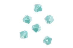 Crystal Lane 7-inch Strands 4mm Bicone Transparent Dark Green AB