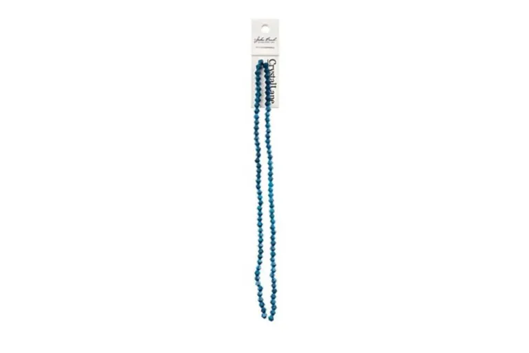 Crystal Lane 7-inch Strands 4mm Bicone Transparent Dark Green AB