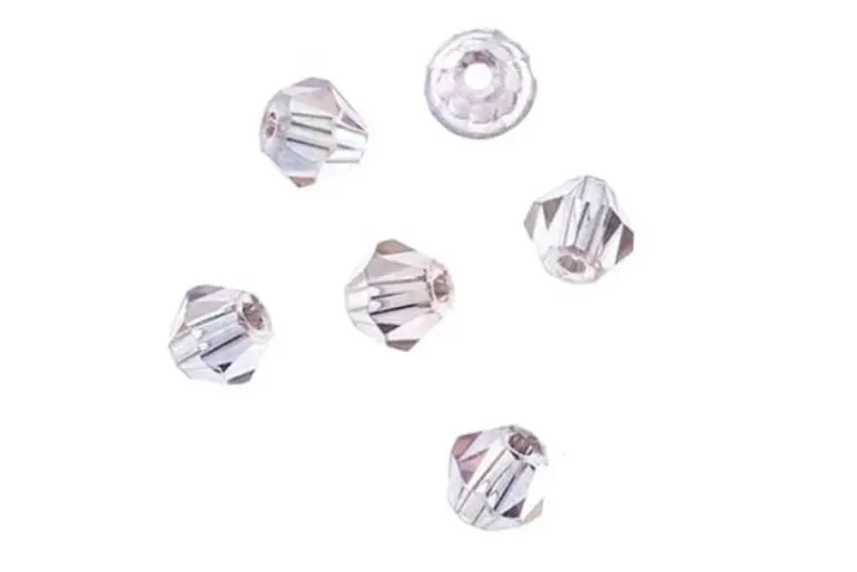 Crystal Lane 7-inch Strands 4mm Bicone Opaque Pink