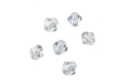 Crystal Lane 7-inch Strands 4mm Bicone Opaque White AB