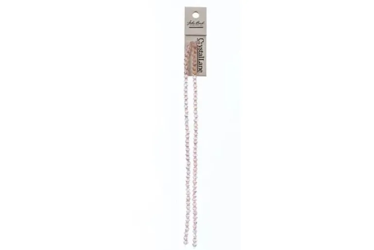 Crystal Lane 7-inch Strands 4mm Bicone Opaque White AB