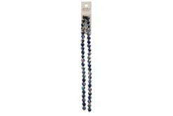 Crystal Lane 7-inch Strands 8mm Opaque Dark Sapphire with Half Multi Color Iris