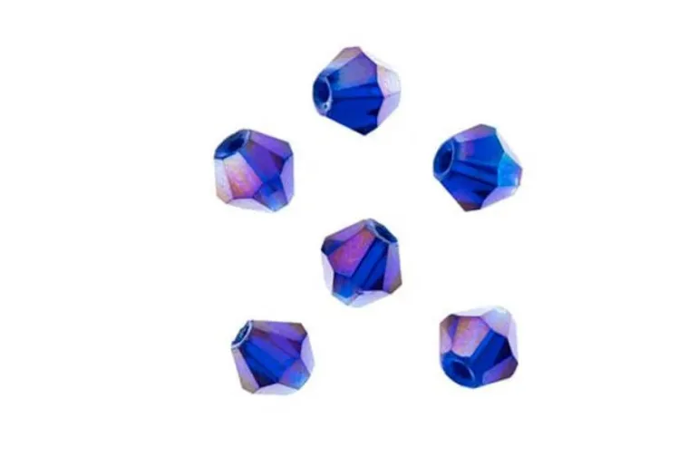 Crystal Lane 7-inch Strands 8mm Opaque Purple Iris