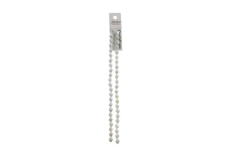 Crystal Lane 7-inch Strands 8mm Opaque White