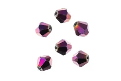 Crystal Lane 7-inch Strands 8mm Transparent Crystal with Half Copper Iris