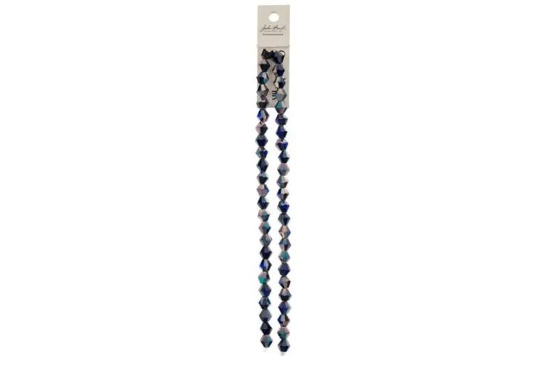 Crystal Lane 7-inch Strands 8mm Transparent Crystal with Half Copper Iris