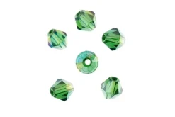 Crystal Lane 7-inch Strands 8mm Transparent Dark Green AB