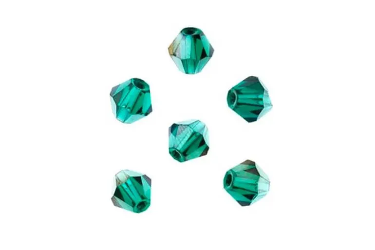 Crystal Lane 7-inch Strands 8mm Transparent Dark Green AB
