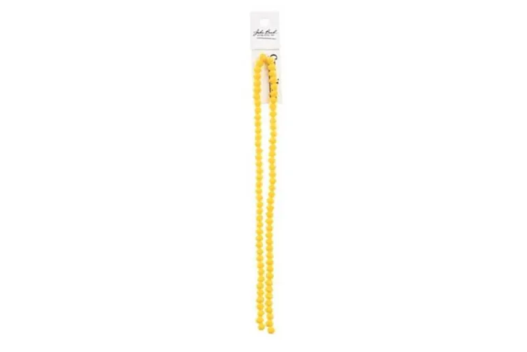Crystal Lane 7-inch Strands 4x6mm Rondelle Opaque Yellow