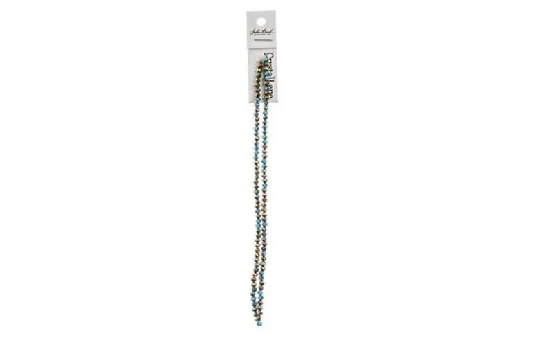 Crystal Lane 7-inch Strands 3x4mm Rondelle Opaque Black